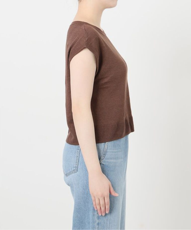 IENA LA BOUCLE「IENA LA BOUCLE Linen フレンチスリーブプルオーバー」|ニット・セーター|