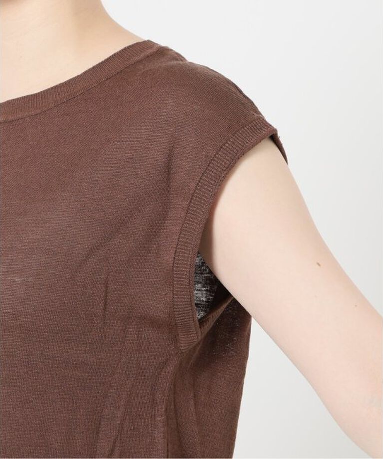 IENA LA BOUCLE「IENA LA BOUCLE Linen フレンチスリーブプルオーバー」|ニット・セーター|