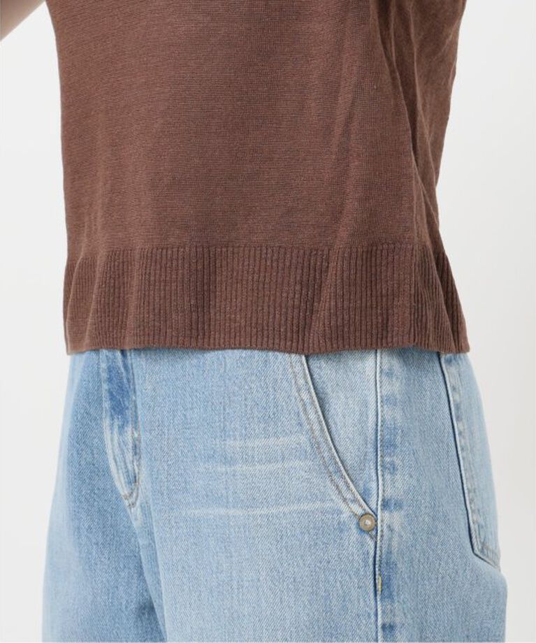 IENA LA BOUCLE「IENA LA BOUCLE Linen フレンチスリーブプルオーバー」|ニット・セーター|