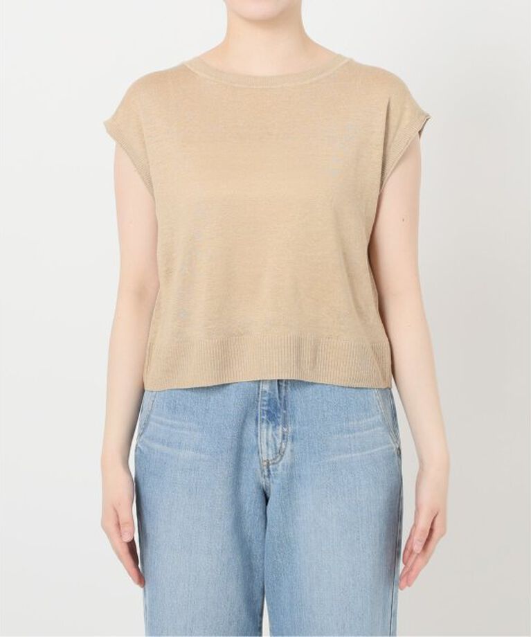 IENA LA BOUCLE「IENA LA BOUCLE Linen フレンチスリーブプルオーバー」|ニット・セーター|