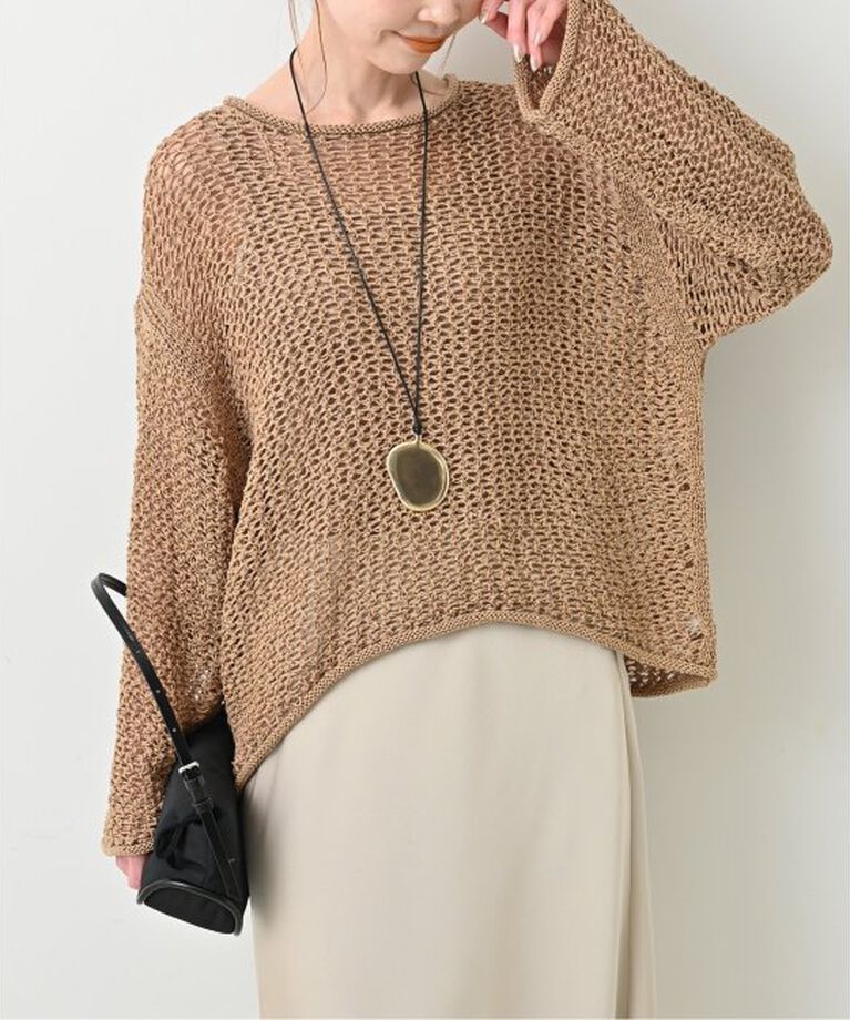 SLOBE IENA「《追加》LOGAN/ローガン SLOBE別注 メッシュプルオーバー LG-25SS09」|ニット・セーター|