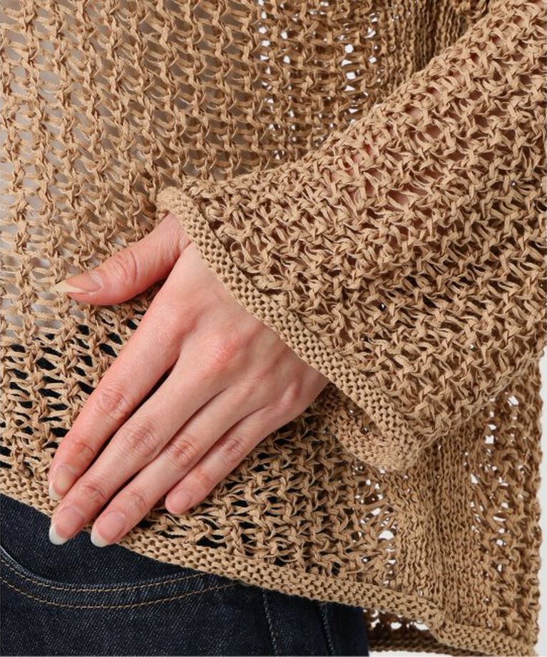 SLOBE IENA「《追加》LOGAN/ローガン SLOBE別注 メッシュプルオーバー LG-25SS09」|ニット・セーター|