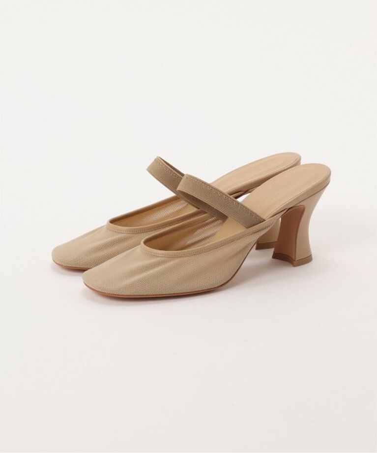 IENA「JANE SMITH/ジェーンスミス TULLE ROUND MULE ミュール #843L」|その他|ベージュ