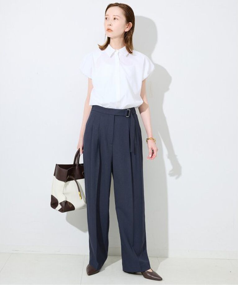 SLOBE IENA「《接触冷感/吸水速乾/UV機能》ウォッシャブルベルテットイージーパンツ」|その他|