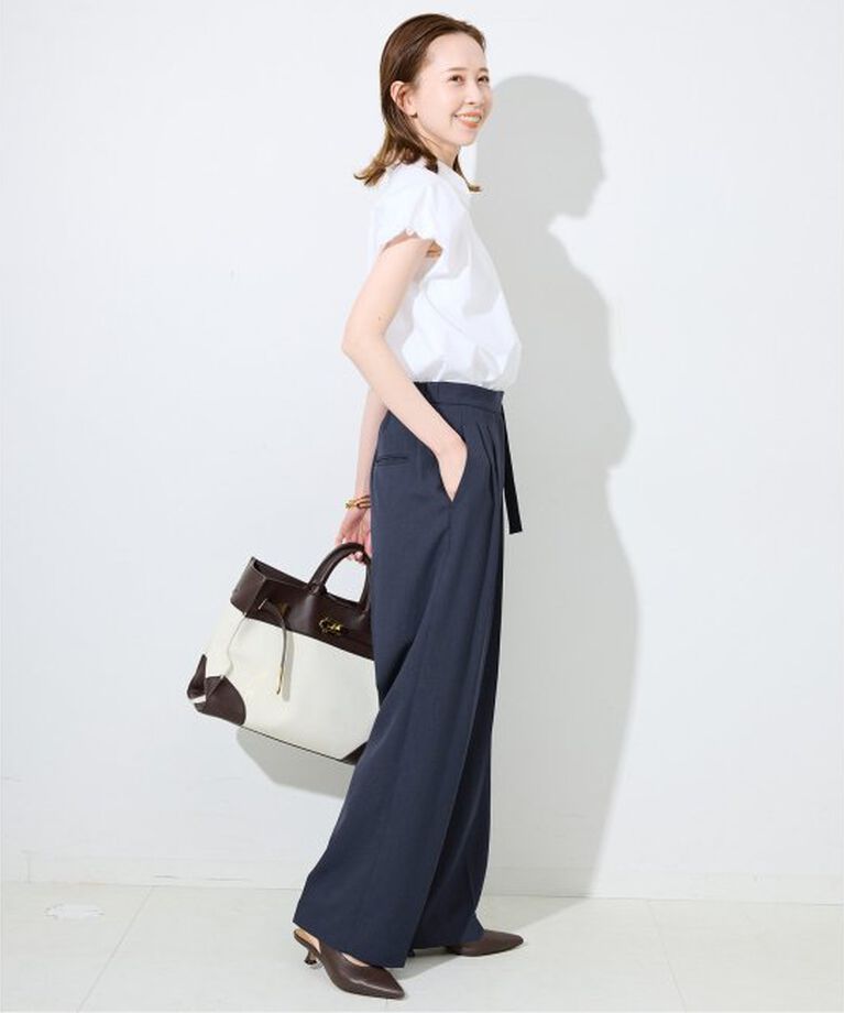 SLOBE IENA「《接触冷感/吸水速乾/UV機能》ウォッシャブルベルテットイージーパンツ」|その他|