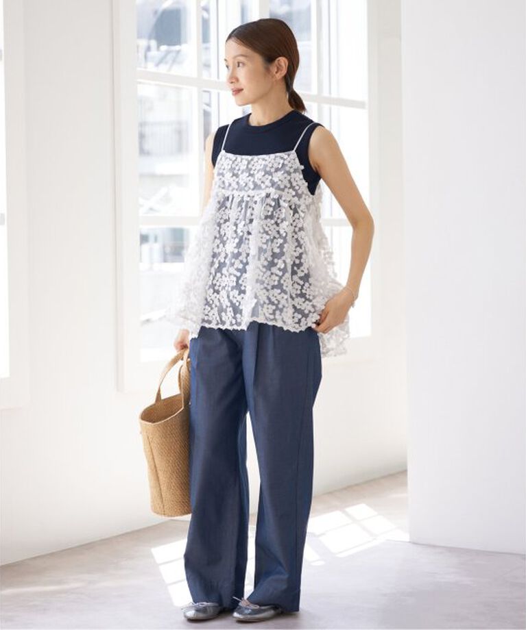 IENA「FLORE FLORE/フローレフローレ ESME TANK タンクトップ」|タンクトップ|