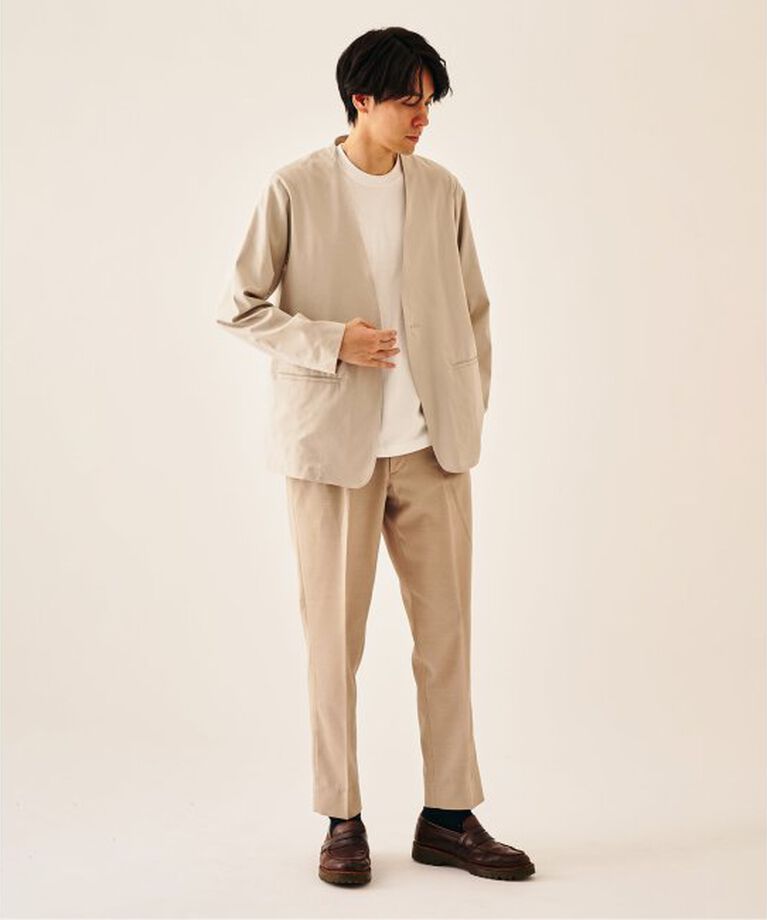 417 EDIFICE「Reflax PBT ウェザーst ジャケット」|ノーカラージャケット|