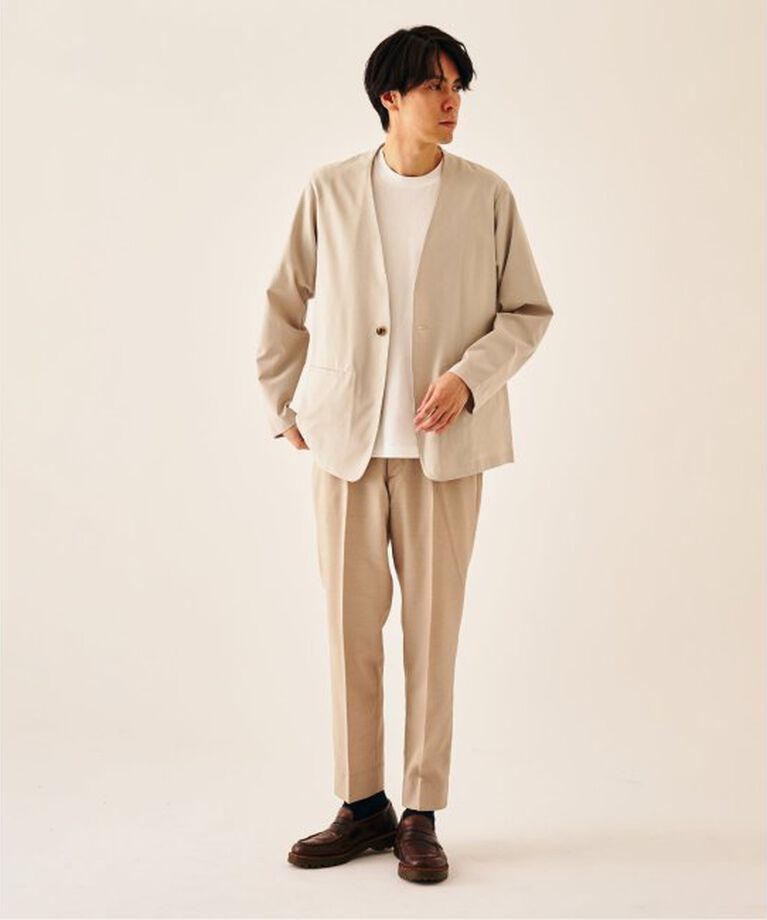 417 EDIFICE「Reflax PBT ウェザーst ジャケット」|ノーカラージャケット|