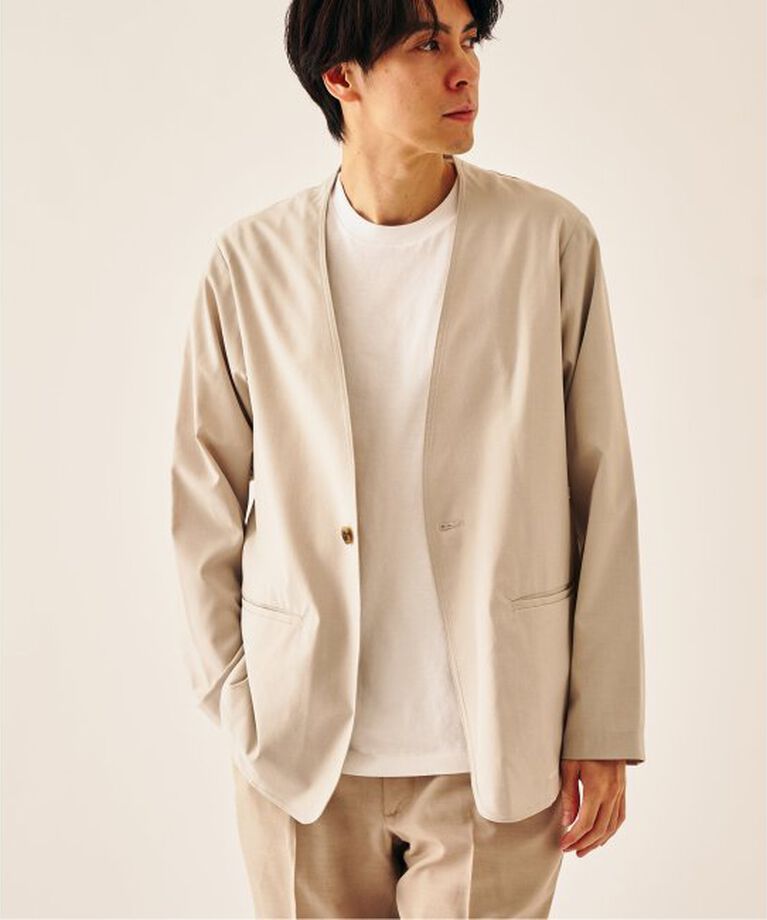 417 EDIFICE「Reflax PBT ウェザーst ジャケット」|ノーカラージャケット|