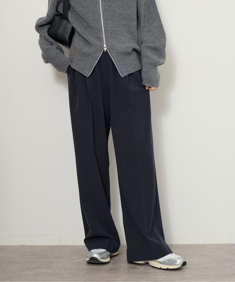 JOURNAL STANDARD relume「《WEB限定追加3》スムースフレアタックパンツ」|スラックス|ネイビー