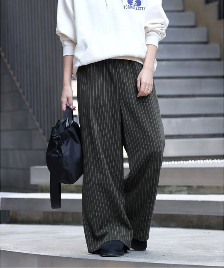 JOURNAL STANDARD relume「起毛アソートイージーパンツ」|スラックス|ブラック B