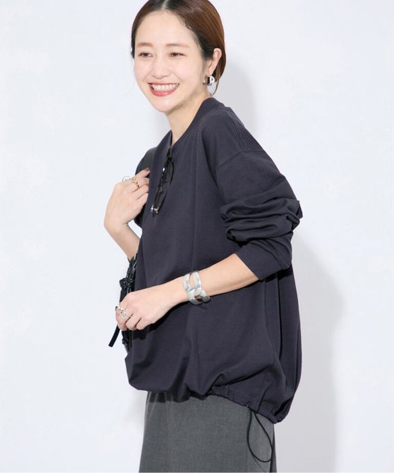 JOURNAL STANDARD「《追加》シャーリングロングスリーブTシャツ」|Tシャツ・カットソー|ブラック A