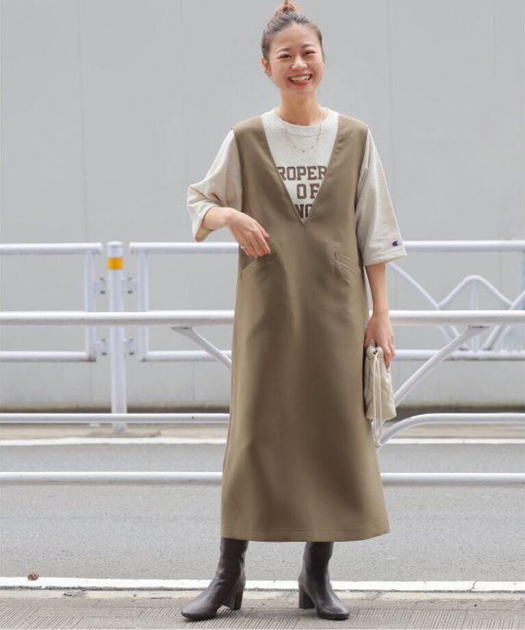 JOURNAL STANDARD relume「ウォッシャブルダブルクロスジャンパースカート」|ワンピース|