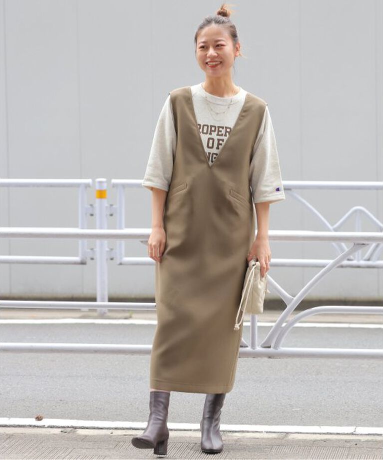 JOURNAL STANDARD relume「ウォッシャブルダブルクロスジャンパースカート」|ワンピース|