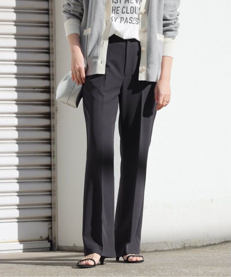 JOURNAL STANDARD relume「ダブルクロスフレアイージーパンツ」|スラックス|ブラック