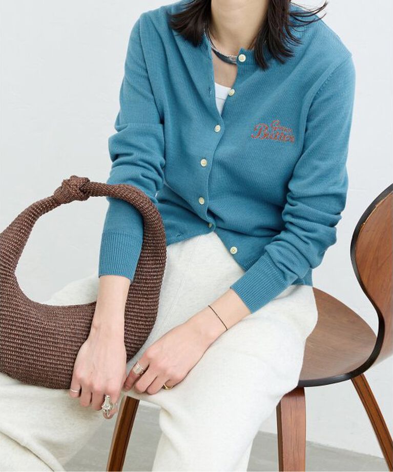 JOURNAL STANDARD「【GREEN BUTTER/グリーンバター】  WASHABLE COTTON CD」|カーディガン|ブルー A