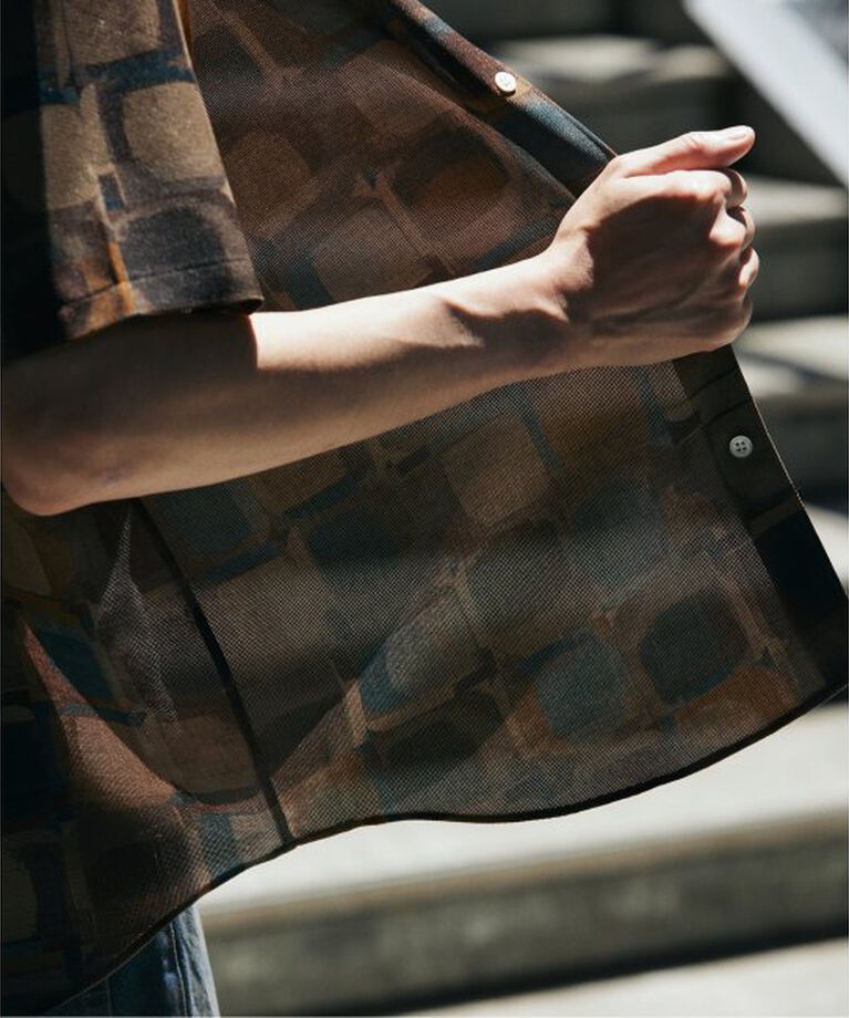 JOURNAL STANDARD「”吸水速乾 / 通気性” EVALET メッシュ パターン シャツ」|シャツ・ブラウス|