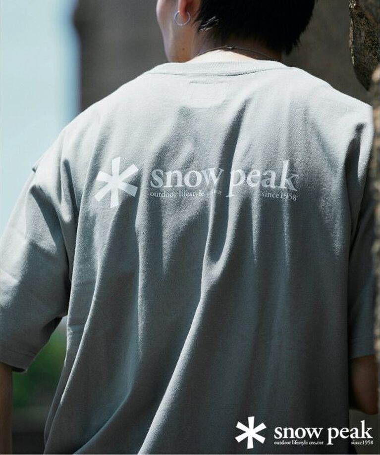 JOURNAL STANDARD relume「SNOWPEAK / スノーピーク 別注 ロゴプリント Tシャツ」|Tシャツ・カットソー|グリーン