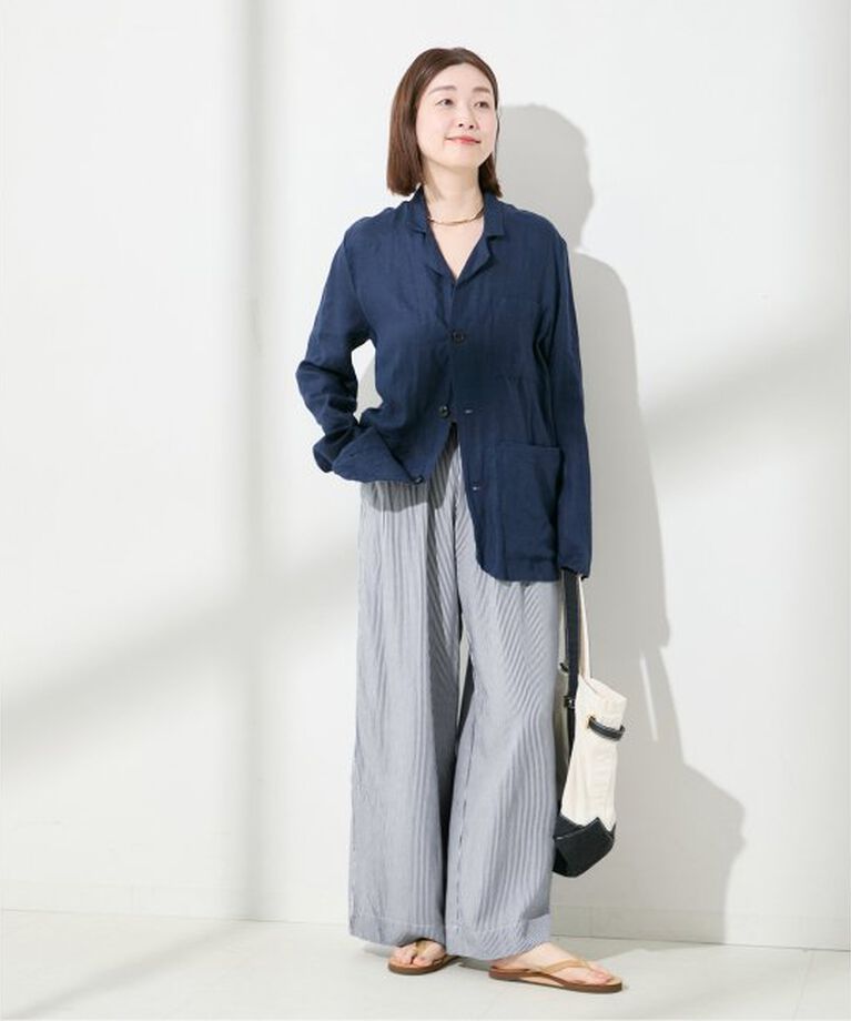 journal standard L'essage「《別注》【LUSANA / ルサーナ】CICI PANTS TWO DENIM STRIP：パンツ」|その他|