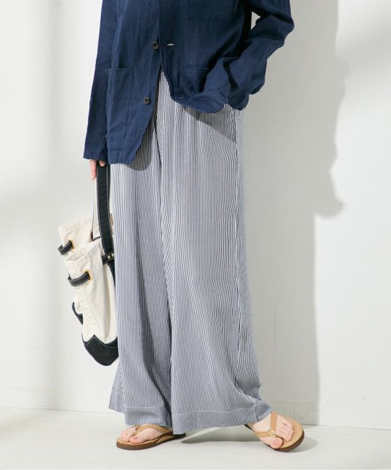 journal standard L'essage「《別注》【LUSANA / ルサーナ】CICI PANTS TWO DENIM STRIP：パンツ」|その他|