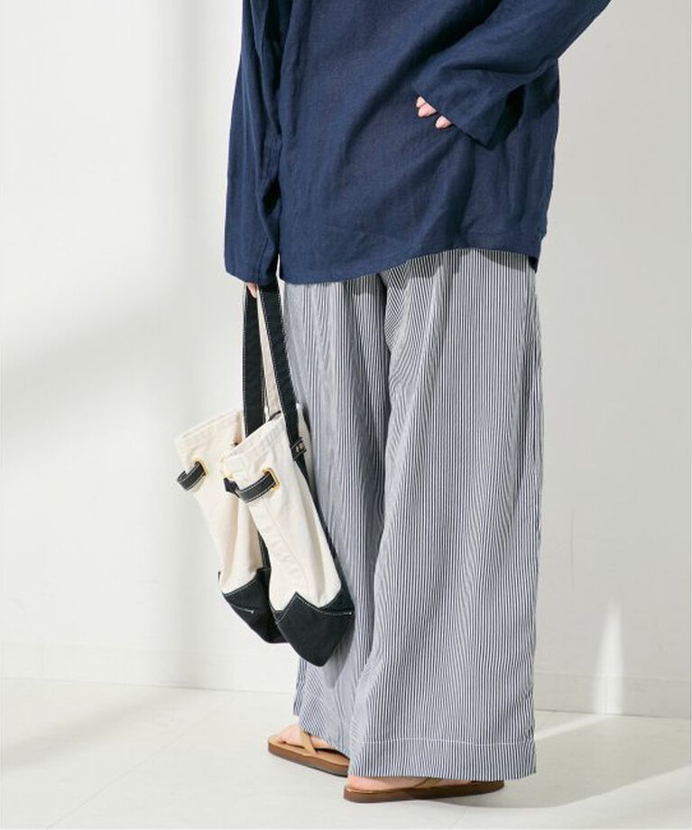 journal standard L'essage「《別注》【LUSANA / ルサーナ】CICI PANTS TWO DENIM STRIP：パンツ」|その他|