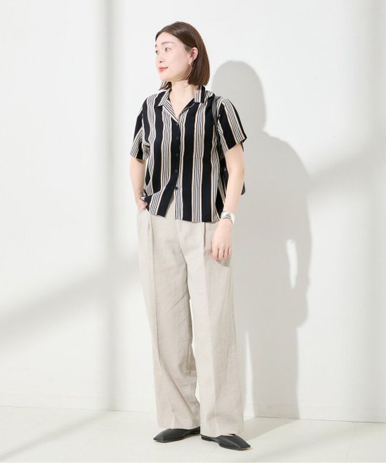 journal standard L'essage「《別注》【LUSANA / ルサーナ】TINA SHIRTS TWO TONE STRIP：シャツ」|シャツ・ブラウス|