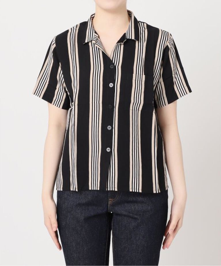 journal standard L'essage「《別注》【LUSANA / ルサーナ】TINA SHIRTS TWO TONE STRIP：シャツ」|シャツ・ブラウス|