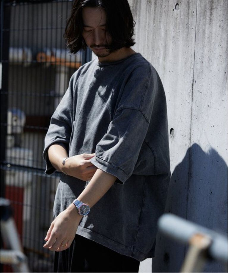 J.S.Homestead「J.S.Homestead / オーバーラージ ポンチョ ショートスリーブTシャツ」|Tシャツ・カットソー|ブラック