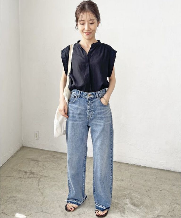 Spick and Span「≪追加≫5 1/2 LOOSE-STRAIGHT DENIM」|デニム|