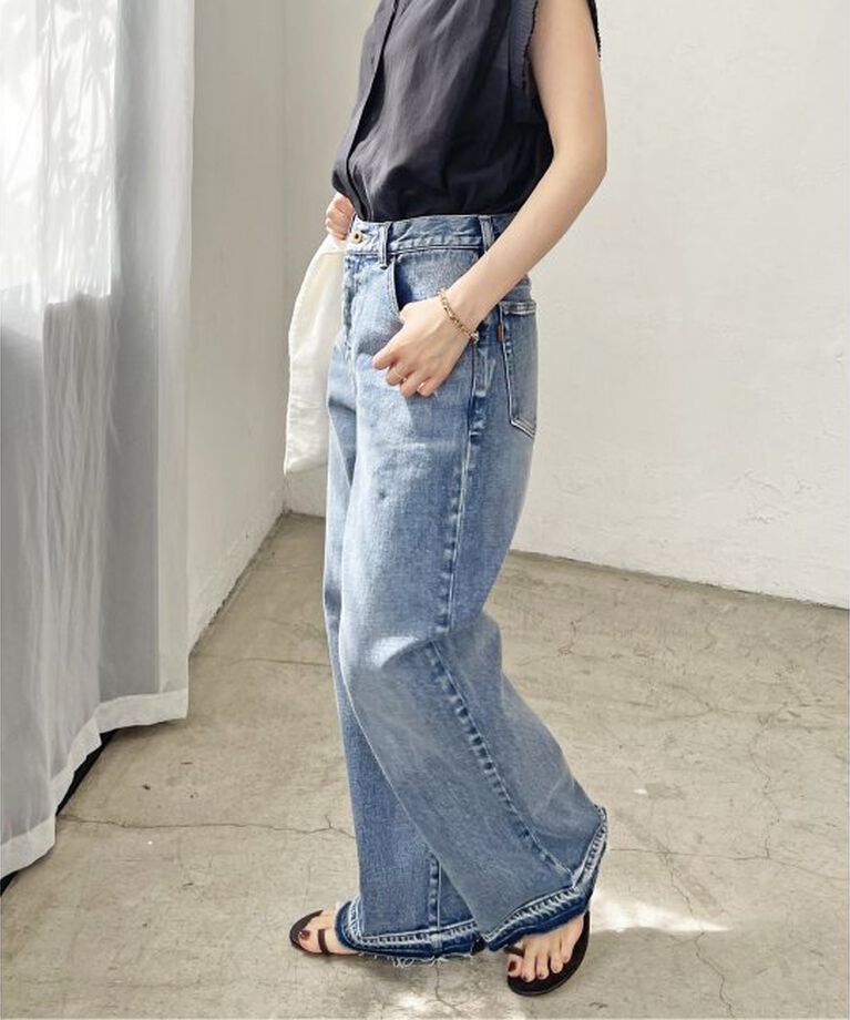 Spick and Span「≪追加≫5 1/2 LOOSE-STRAIGHT DENIM」|デニム|