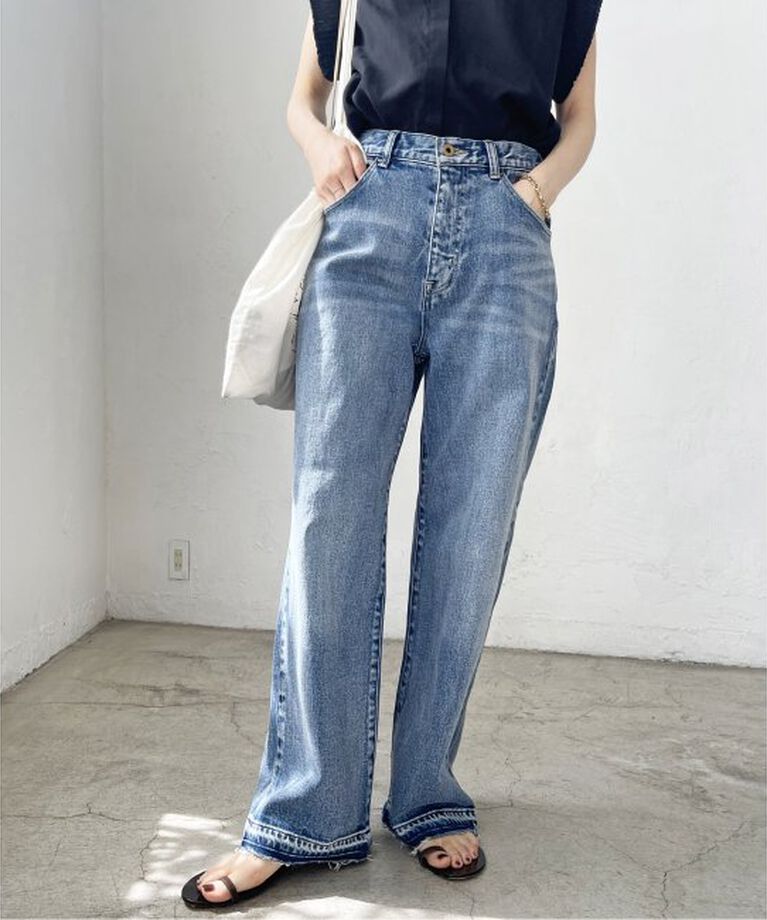 Spick and Span「≪追加≫5 1/2 LOOSE-STRAIGHT DENIM」|デニム|