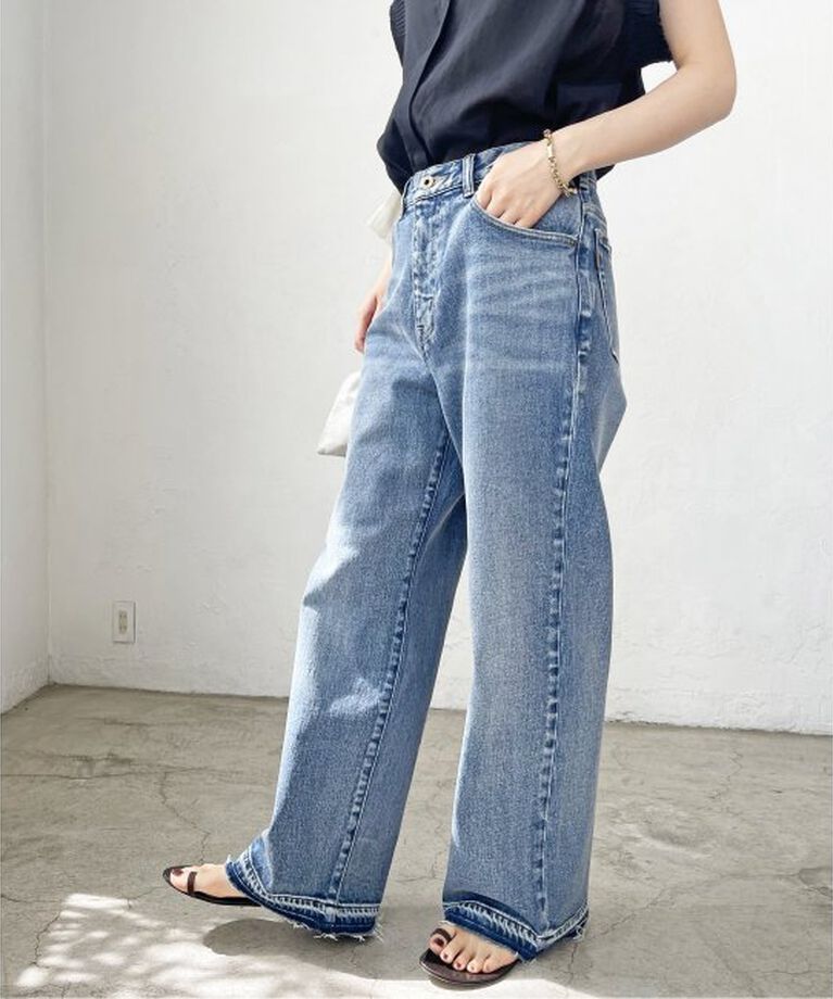 Spick and Span「≪追加≫5 1/2 LOOSE-STRAIGHT DENIM」|デニム|