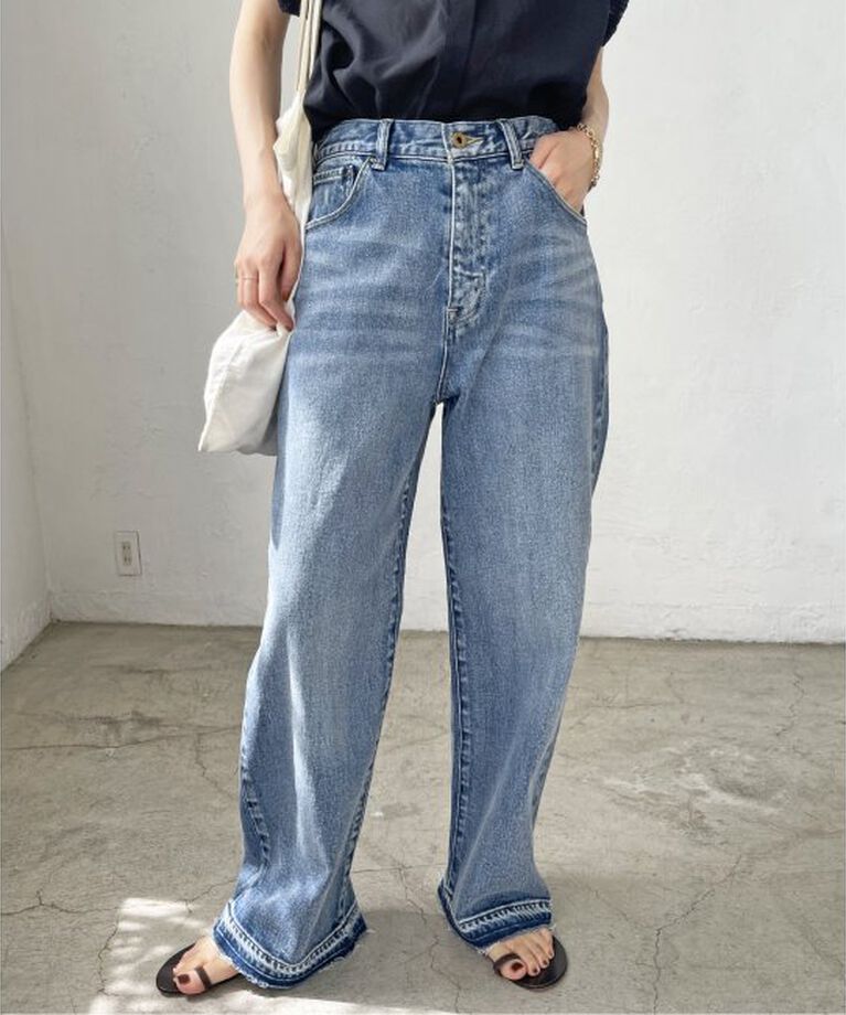 Spick and Span「≪追加≫5 1/2 LOOSE-STRAIGHT DENIM」|デニム|