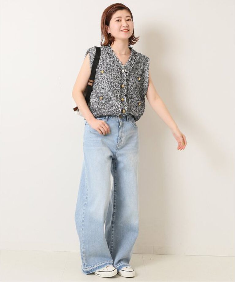 Spick and Span「≪追加≫5 1/2 LOOSE-STRAIGHT DENIM」|デニム|