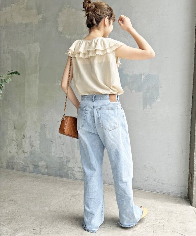 Spick and Span「≪追加≫5 1/2 LOOSE-STRAIGHT DENIM」|デニム|