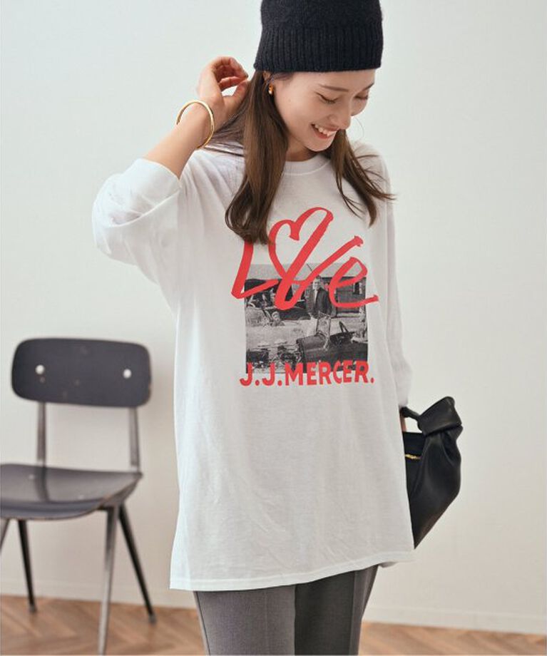 FRAMeWORK「J.J.Mercer 別注 LOVE ロンT」|Tシャツ・カットソー|ホワイト B