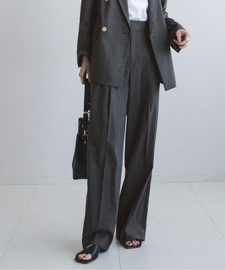 NOBLE「《追加》麻ストレッチスラックスパンツ」|スラックス|