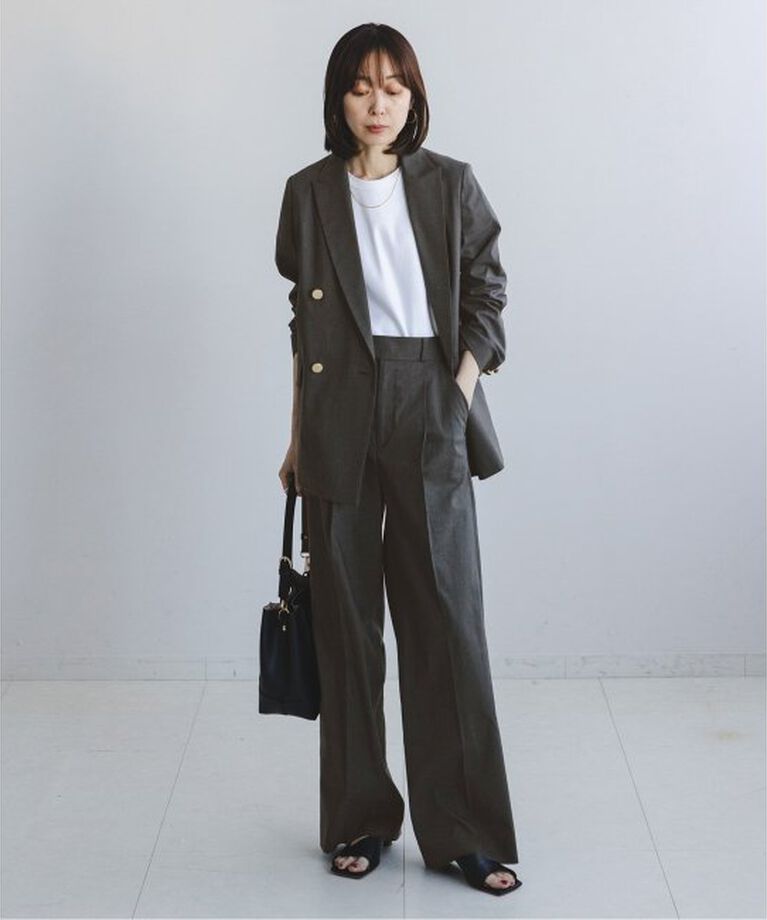 NOBLE「《追加》麻ストレッチスラックスパンツ」|スラックス|