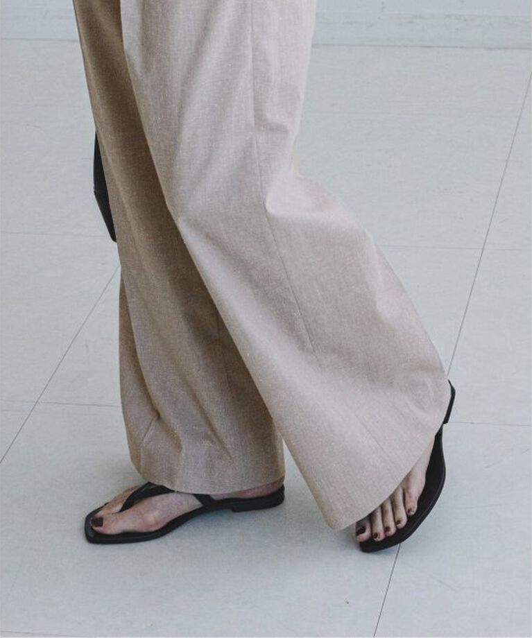NOBLE「《追加》麻ストレッチスラックスパンツ」|スラックス|