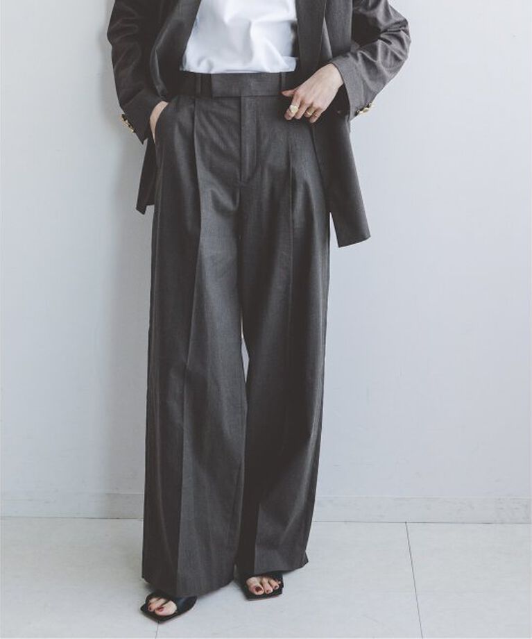 NOBLE「《追加》麻ストレッチスラックスパンツ」|スラックス|
