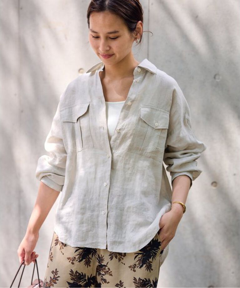 FRAMeWORK「LINEN WORK シャツ」|シャツ・ブラウス|