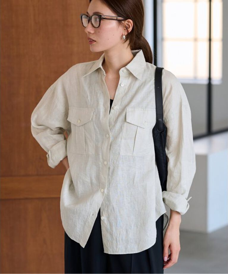 FRAMeWORK「LINEN WORK シャツ」|シャツ・ブラウス|