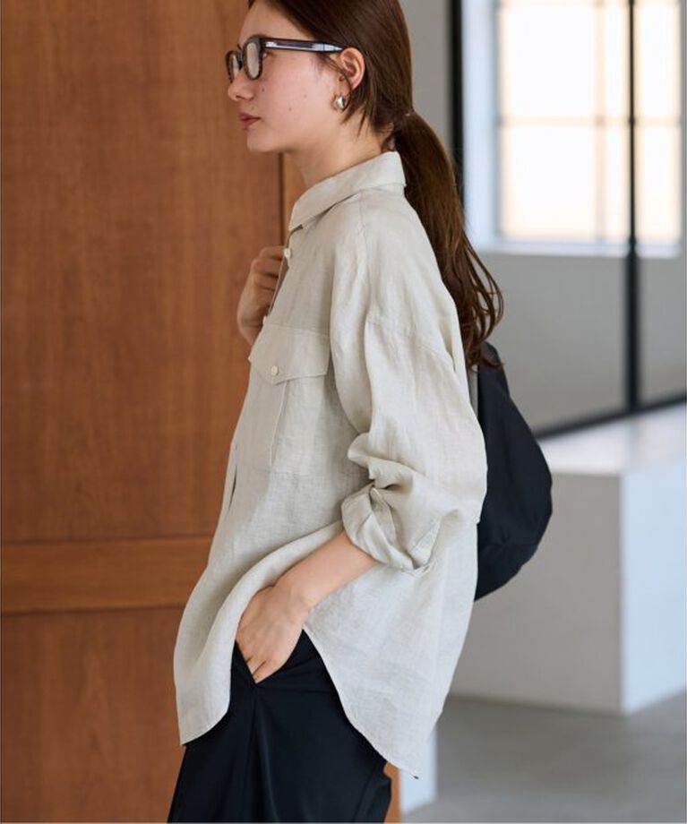 FRAMeWORK「LINEN WORK シャツ」|シャツ・ブラウス|
