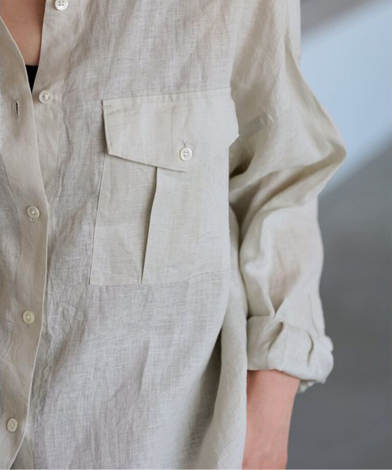 FRAMeWORK「LINEN WORK シャツ」|シャツ・ブラウス|