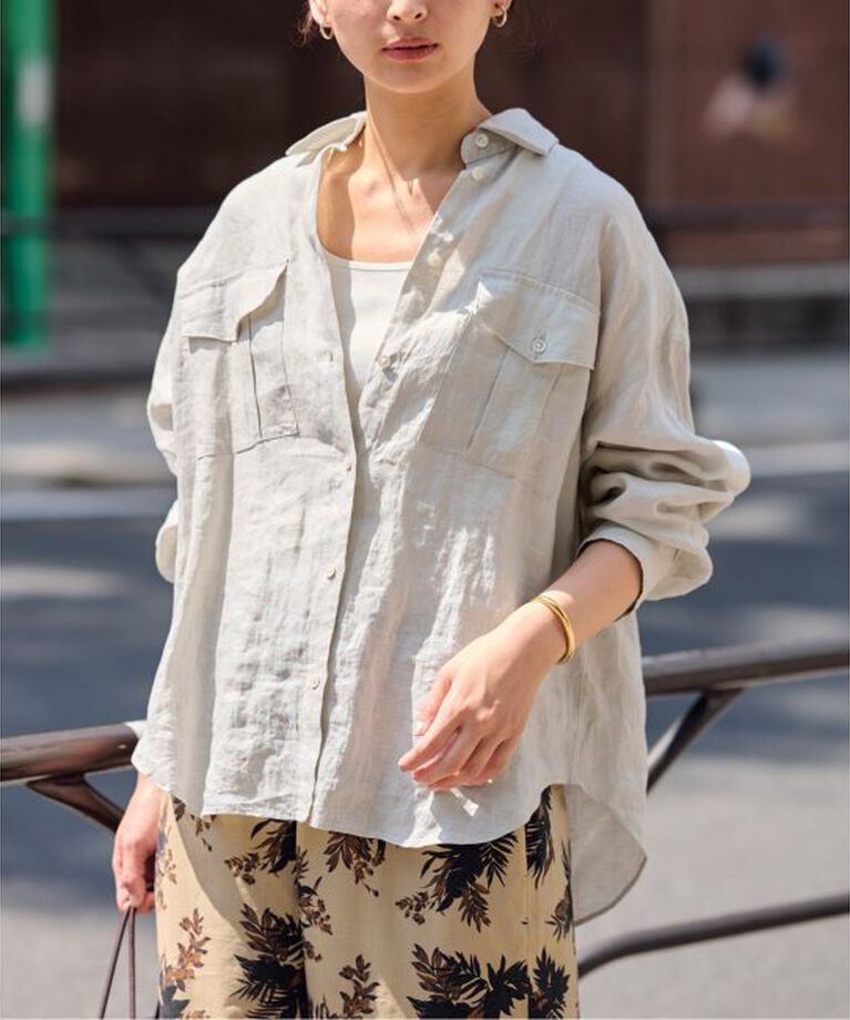 FRAMeWORK「LINEN WORK シャツ」|シャツ・ブラウス|