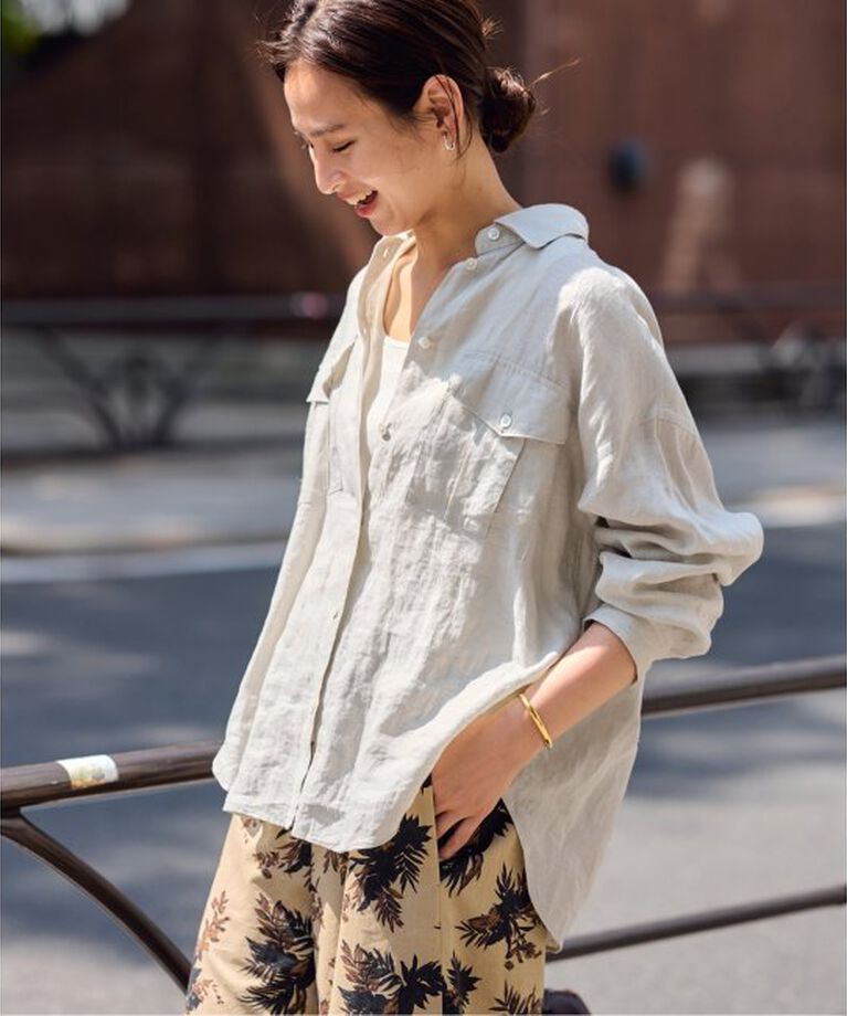 FRAMeWORK「LINEN WORK シャツ」|シャツ・ブラウス|