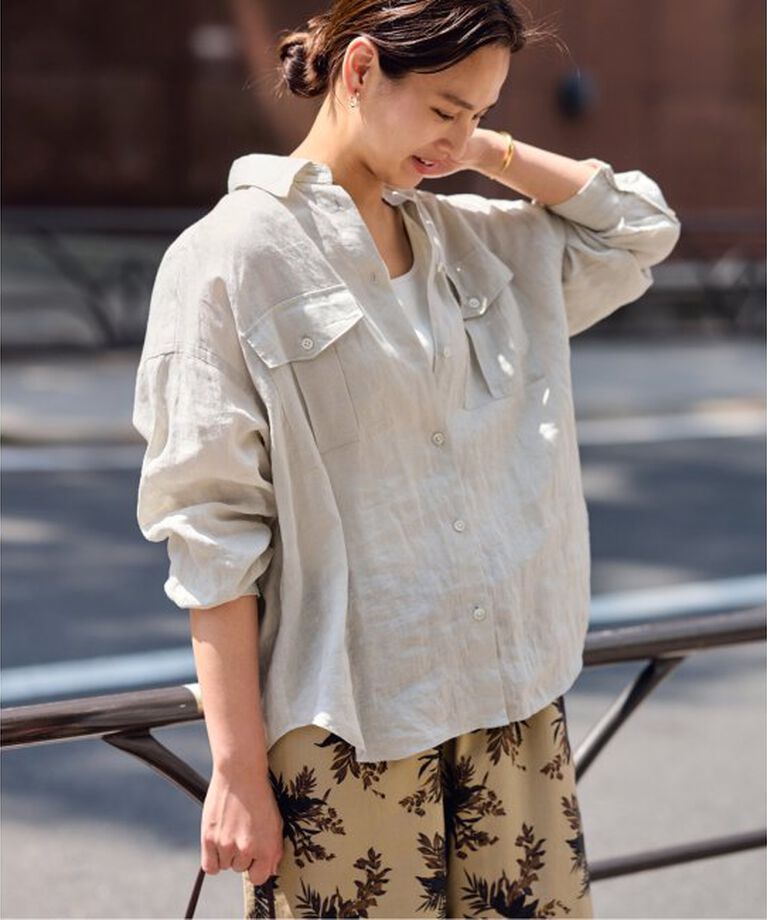 FRAMeWORK「LINEN WORK シャツ」|シャツ・ブラウス|