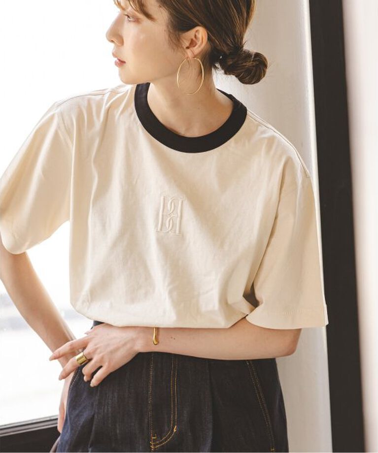 NOBLE「BY MALENE BIRGER/バイマレーネビルガー リンガーTEE」|Tシャツ・カットソー|ナチュラル
