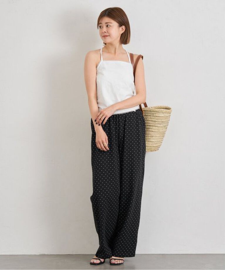 U by SPICK&SPAN「《予約》プリント天竺ストレートパンツ」|その他|
