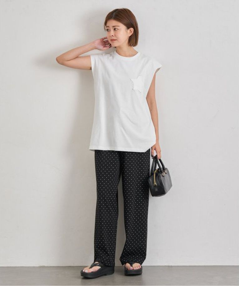 U by SPICK&SPAN「《予約》プリント天竺ストレートパンツ」|その他|